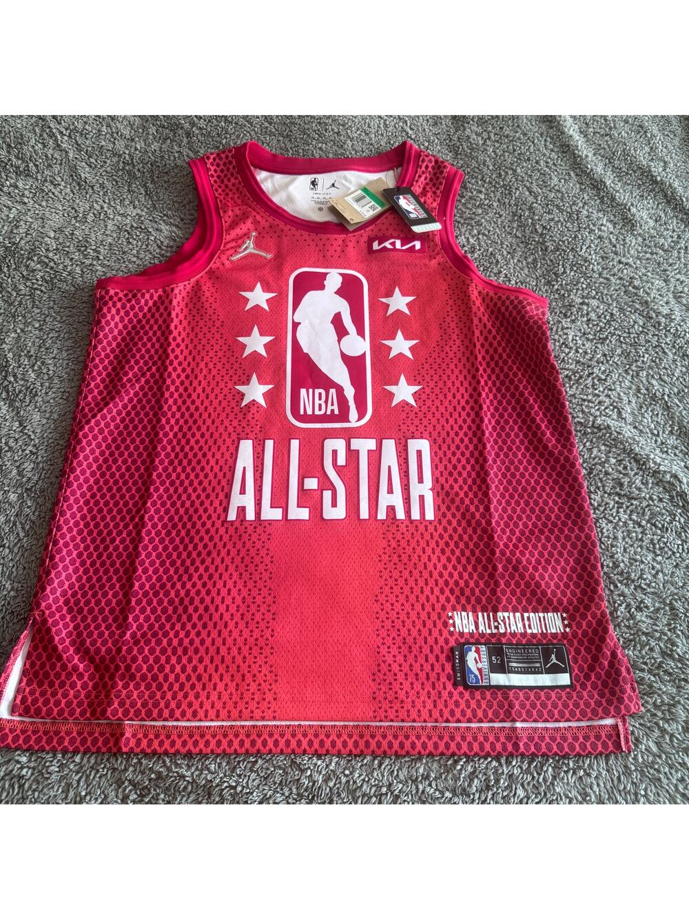 NWT Authentic Nike Trae Young 2022 All Star NBA 75th Red Swingman Jersey Size 52